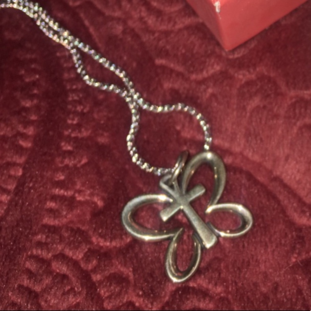 Butterfly Cross retired James Avery necklace